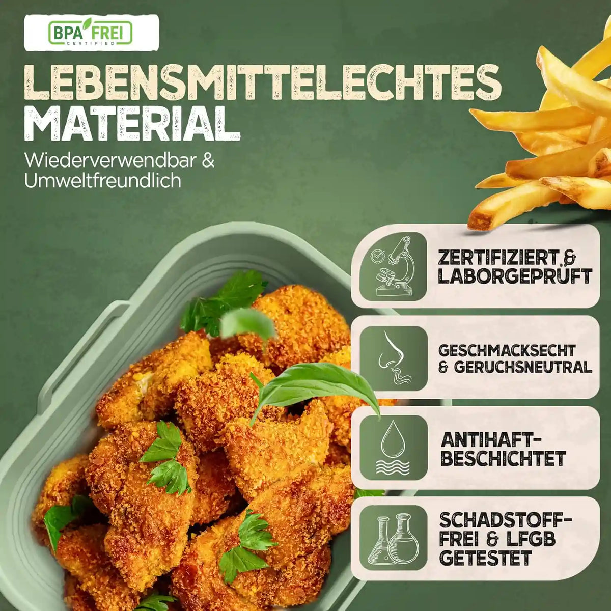 2er Set faltbare Silikonformen - Dual Zone