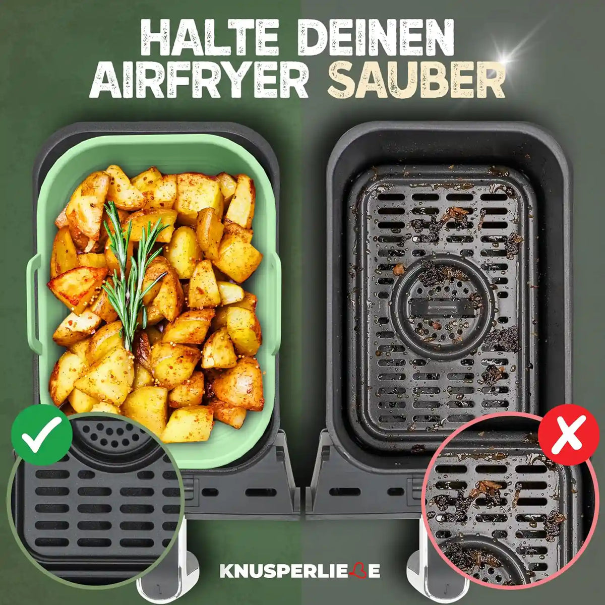 2er Set faltbare Silikonformen - Dual Zone