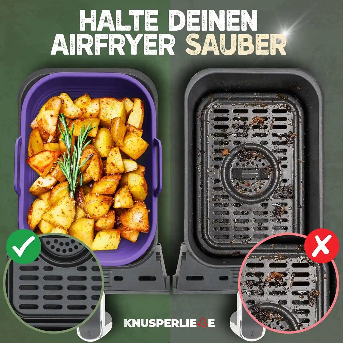 2er Set faltbare Silikonformen - Dual Zone