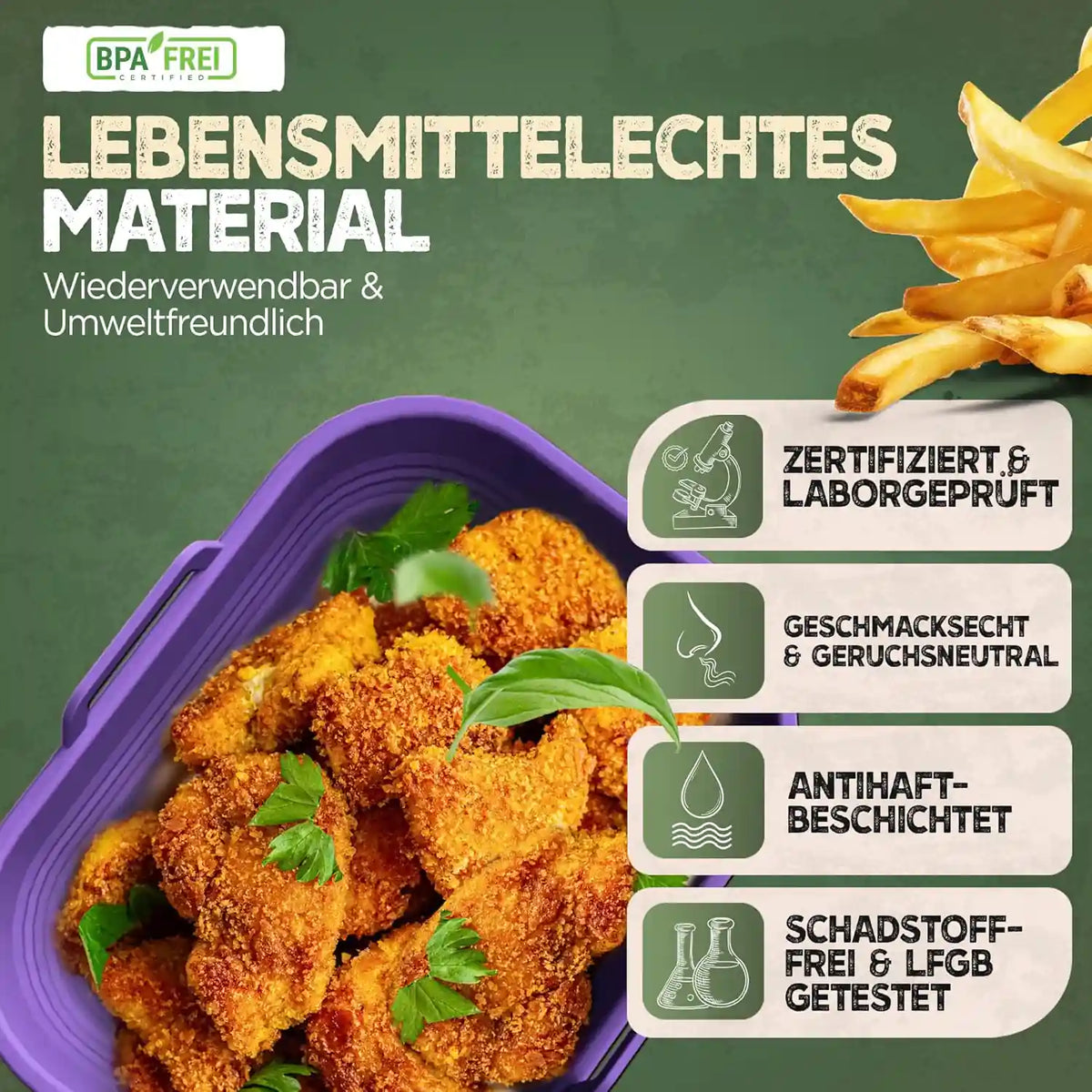 2er Set faltbare Silikonformen - Dual Zone