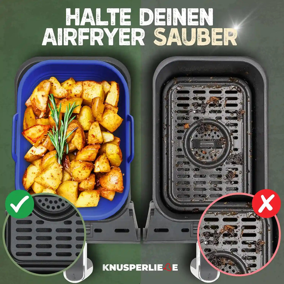 2er Set faltbare Silikonformen - Dual Zone