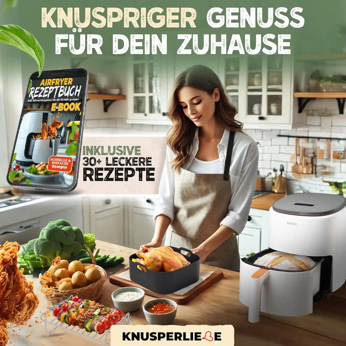 XXL Zubehör-Set Heißluftfritteuse 16-teilig
