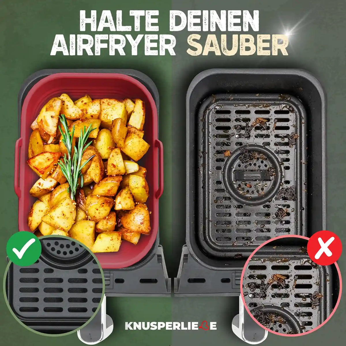 2er Set faltbare Silikonformen - Dual Zone