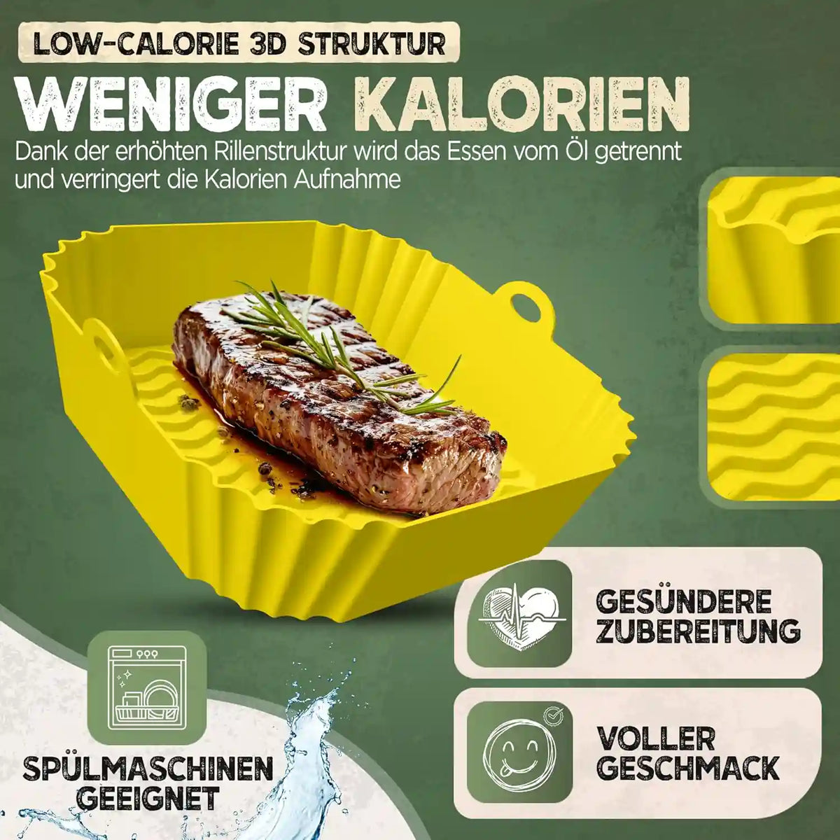 3er Set Silikonformen