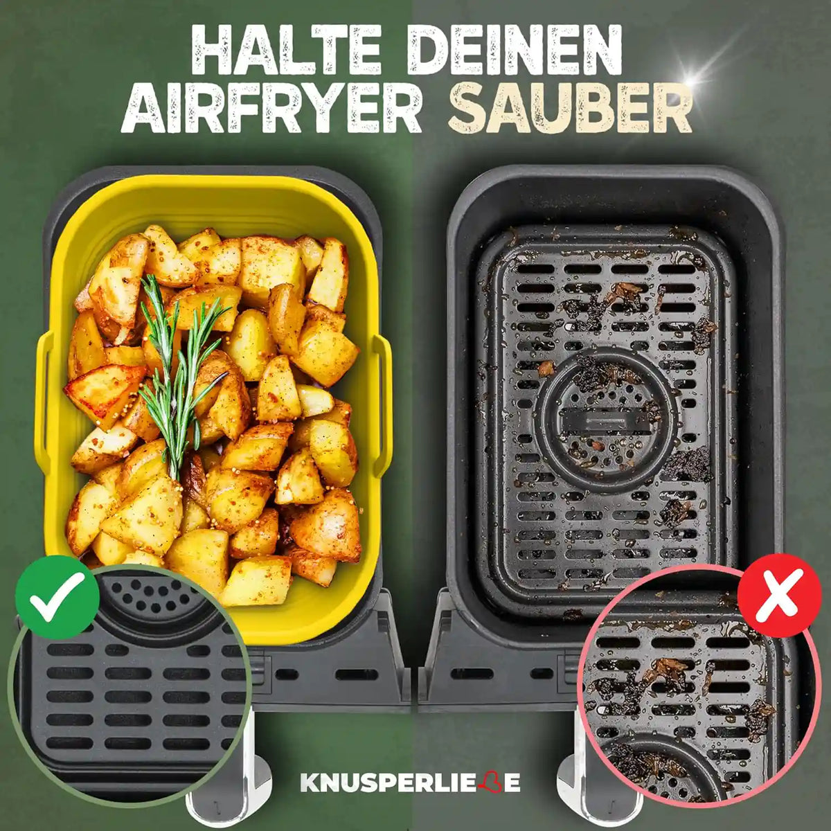 2er Set faltbare Silikonformen - Dual Zone