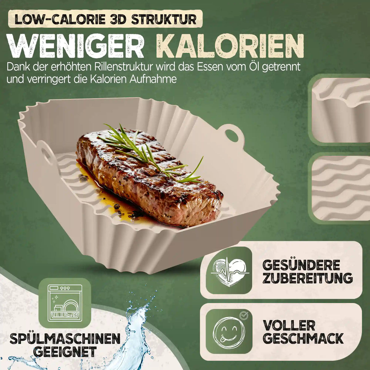 3er Set Silikonformen