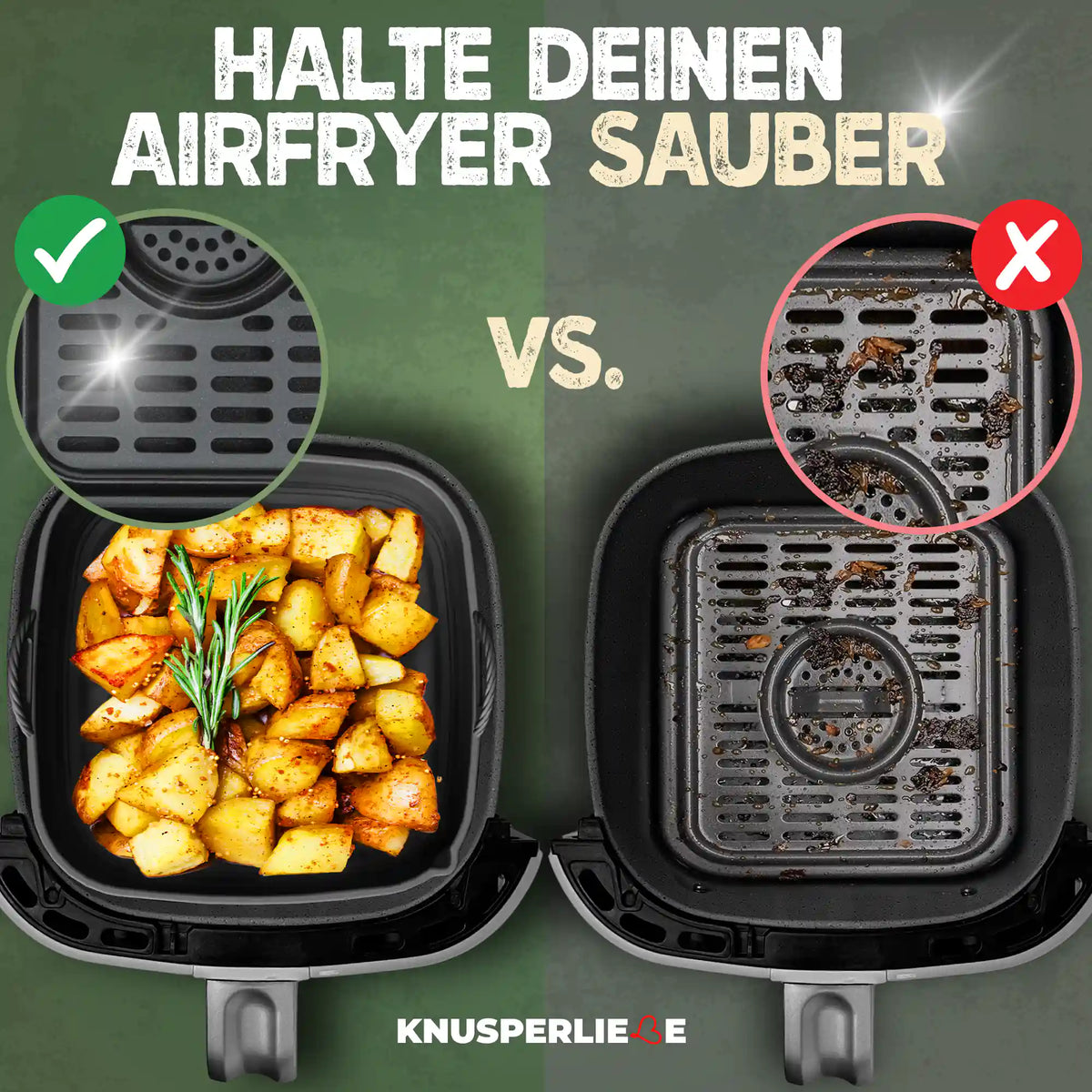 Faltbares Silikonformen Set für eckige Heißluftfritteusen ab 3,7L