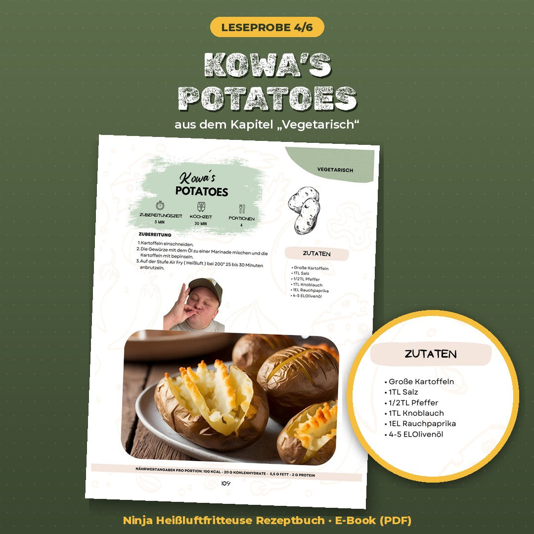 Leseprobe Airfryingkowa Rezept Kowa's Potatoes aus dem Airfryer