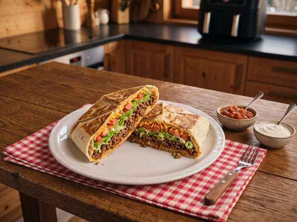 Knuspriger Crunchwrap Supreme aus dem Airfryer – viraler Hit