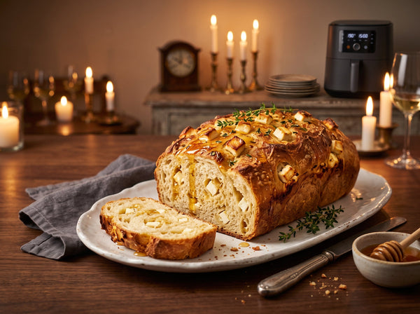 4-Zutaten Honig-Feta-Brot aus dem Airfryer