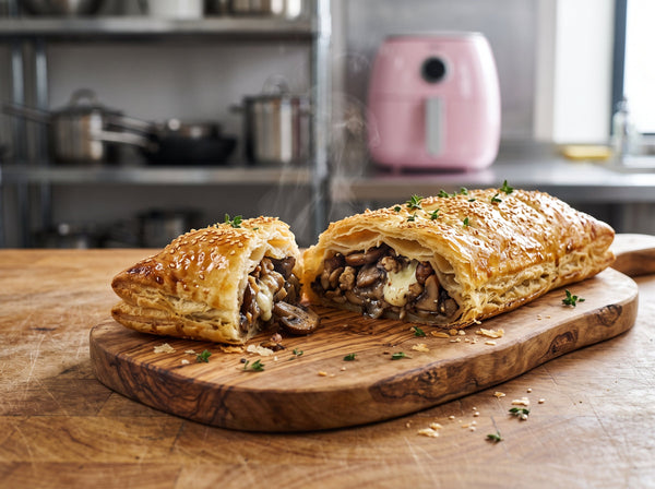 Pilz-Maronen-Strudel mit Ziegenkäse aus dem Airfryer – Sonntagsgenuss