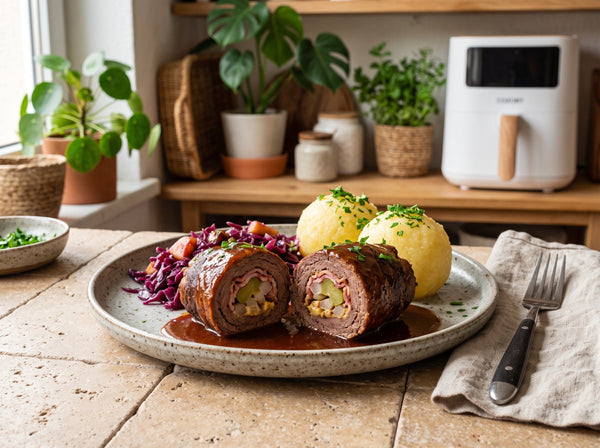 Rinderrouladen aus dem Airfryer – Sonntagsklassiker in 45 Min