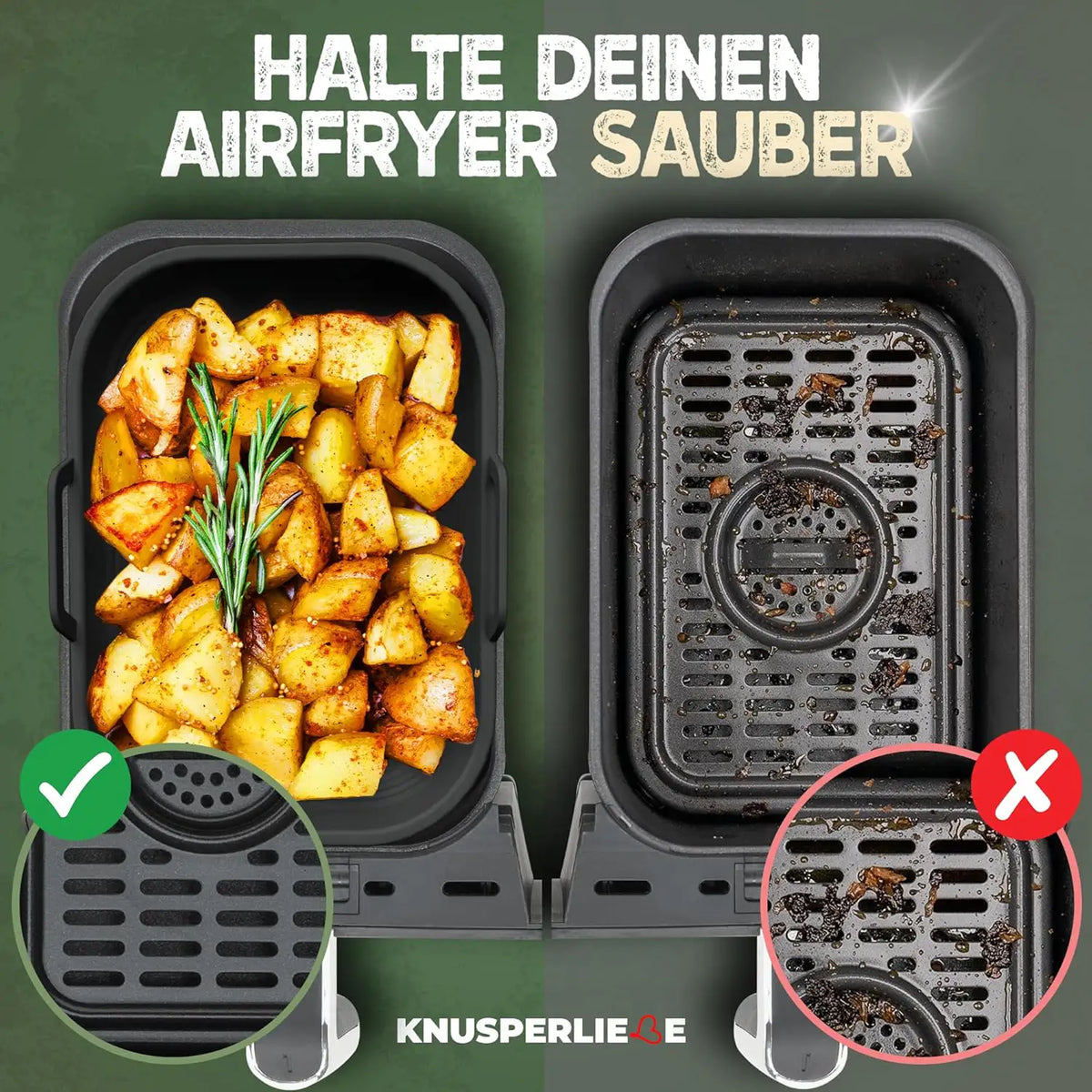 Faltbare Silikonformen für Ninja Dual Zone in der Anwendung