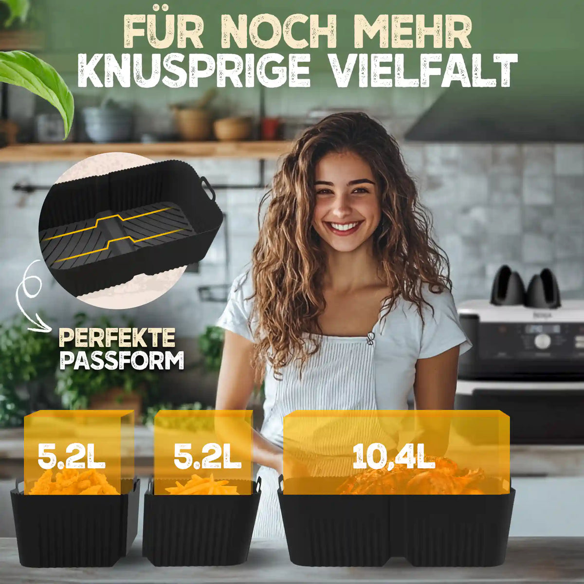 XXL Zubehör-Set für Ninja AF500 in der Anwendung