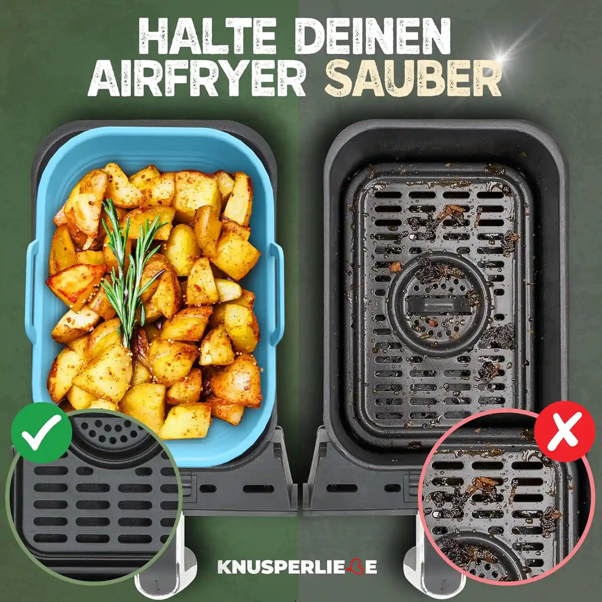2er Set faltbare Silikonformen - Dual Zone