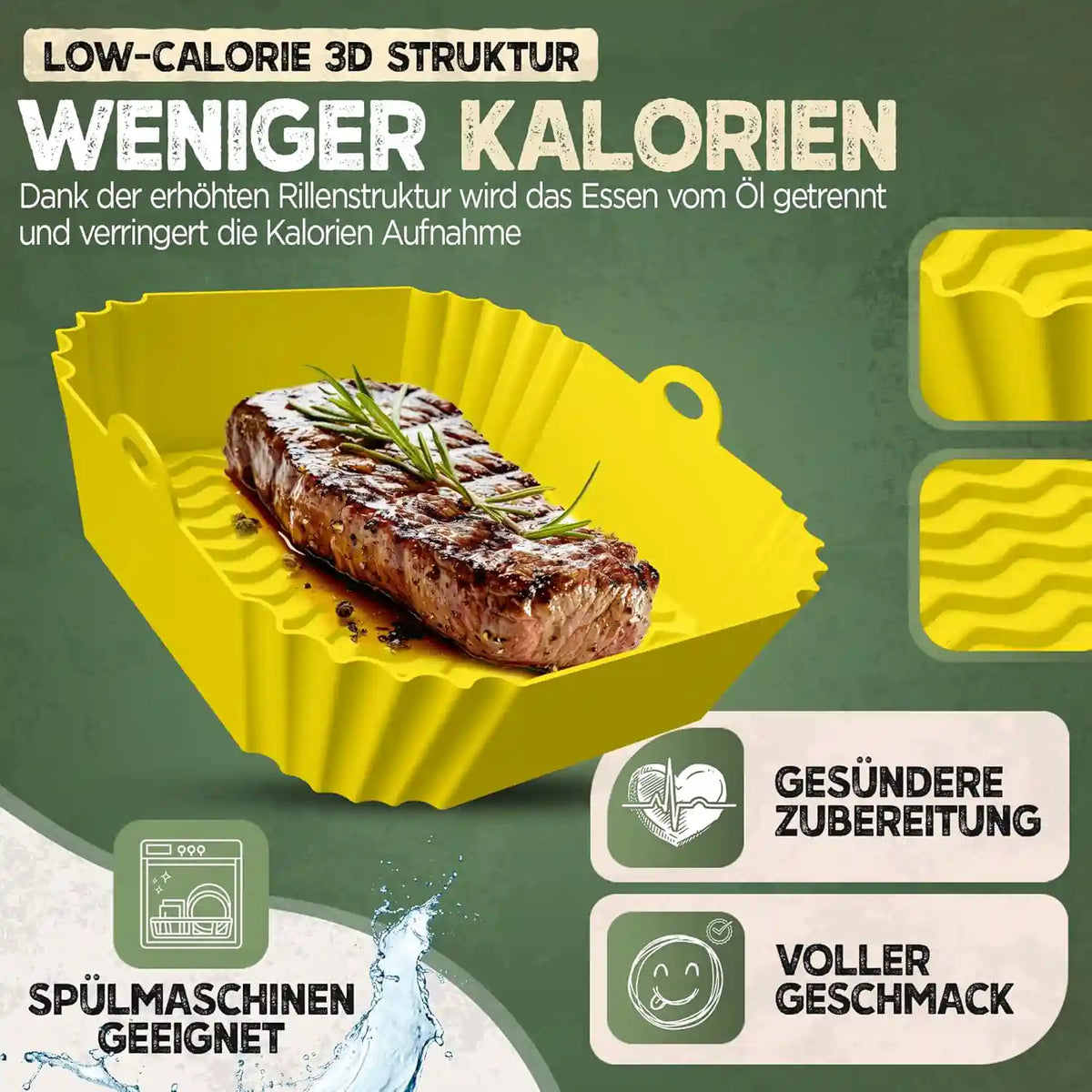 3er Set Silikonformen