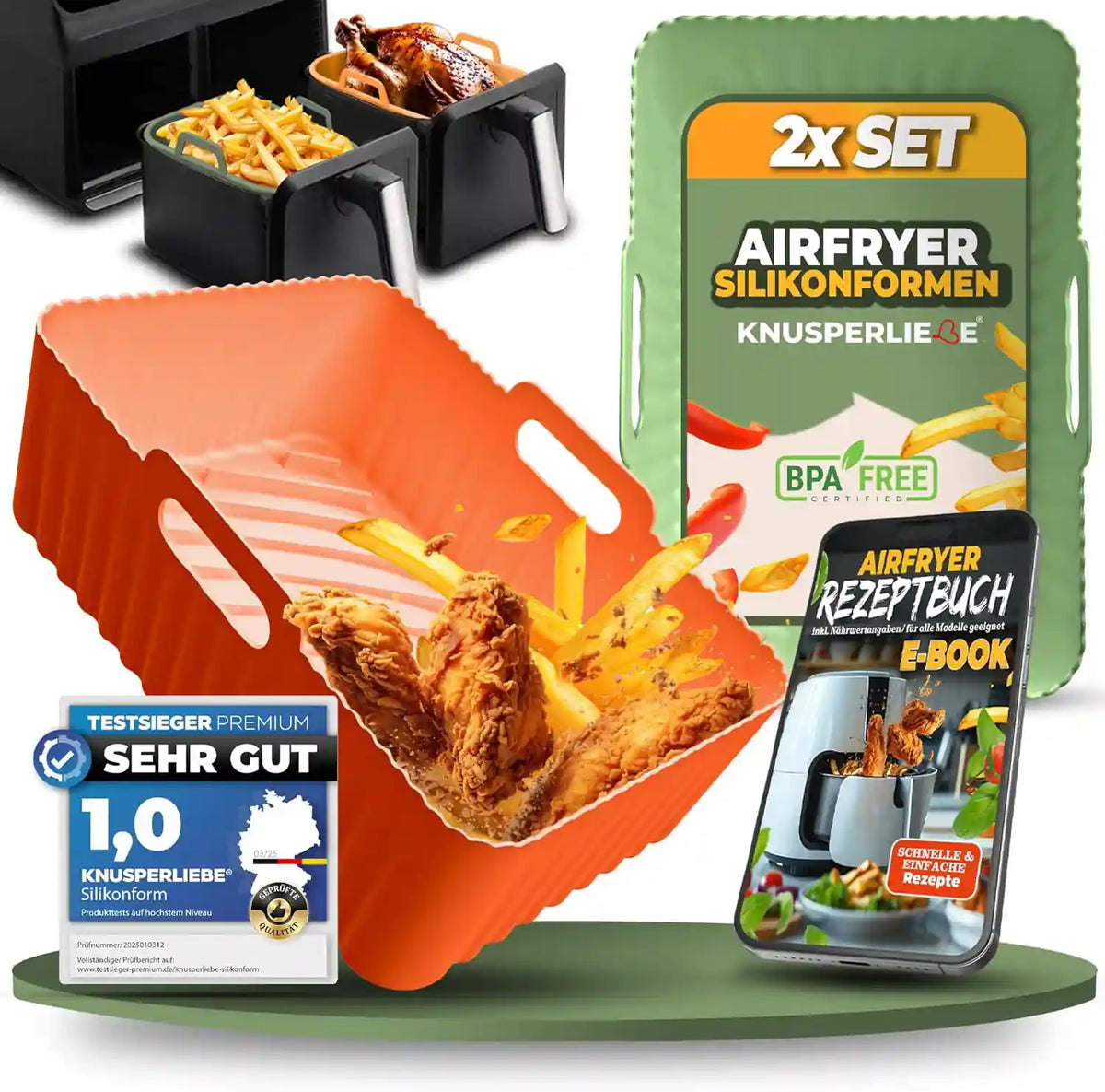 2er Set Silikonformen - Dual Zone