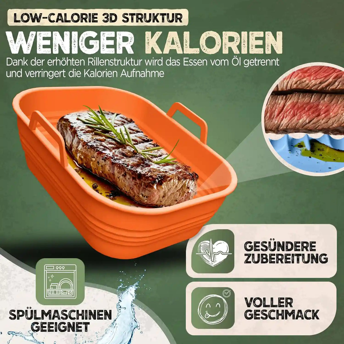2er Set faltbare Silikonformen - Dual Zone