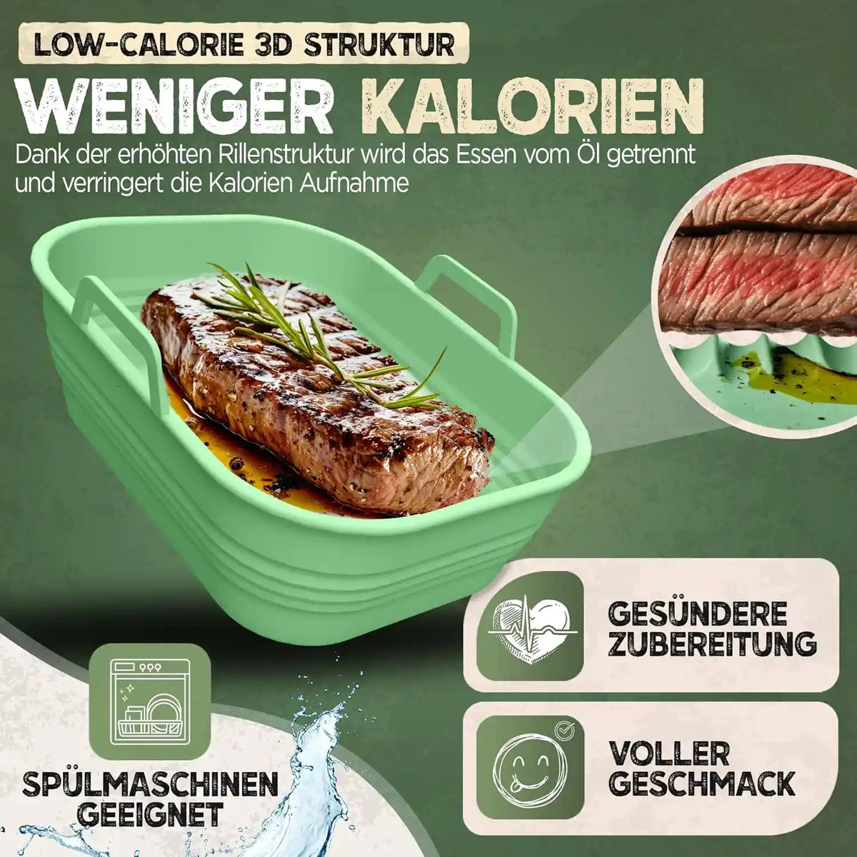 2er Set faltbare Silikonformen - Dual Zone