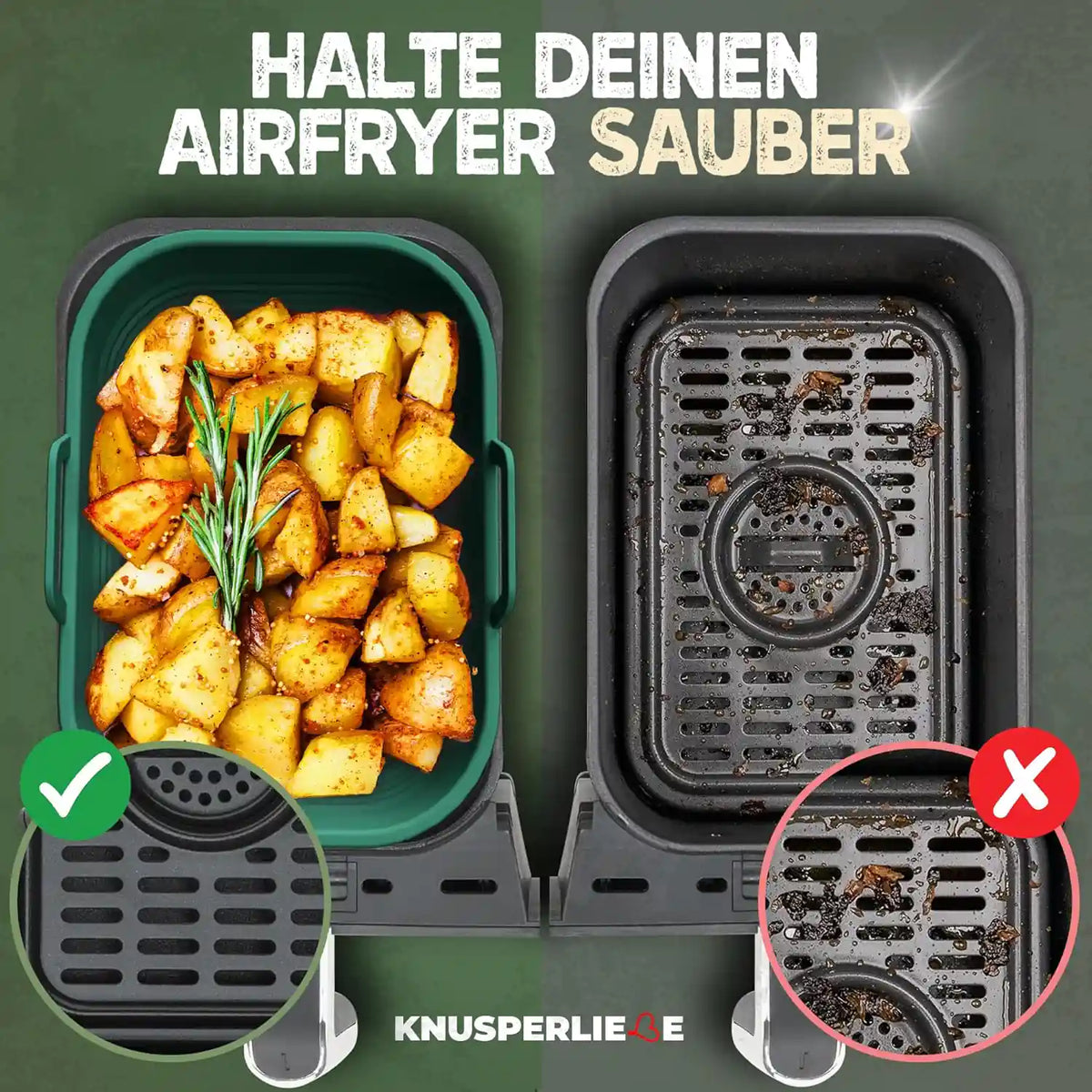 2er Set faltbare Silikonformen - Dual Zone