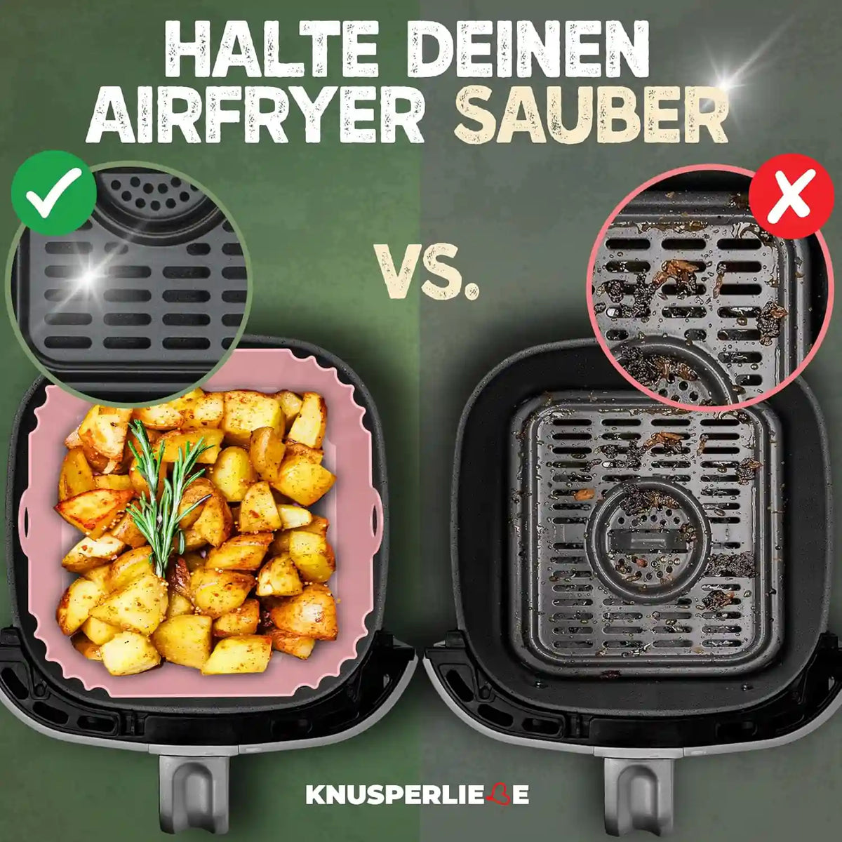 3er Set Silikonformen für den Airfryer