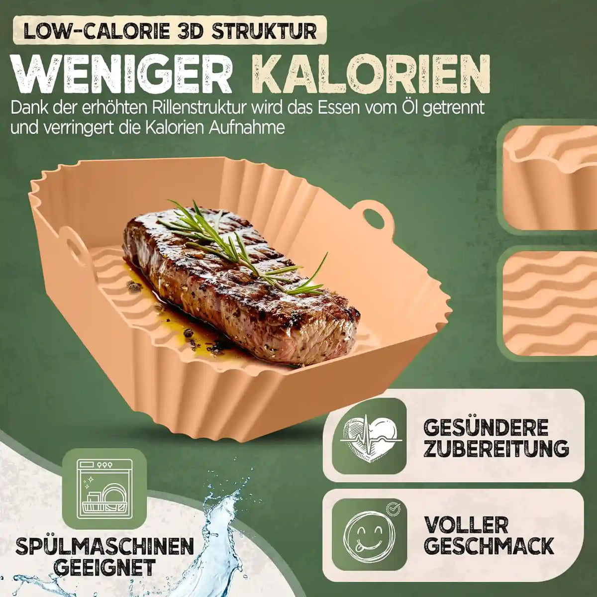 3er Set Silikonformen