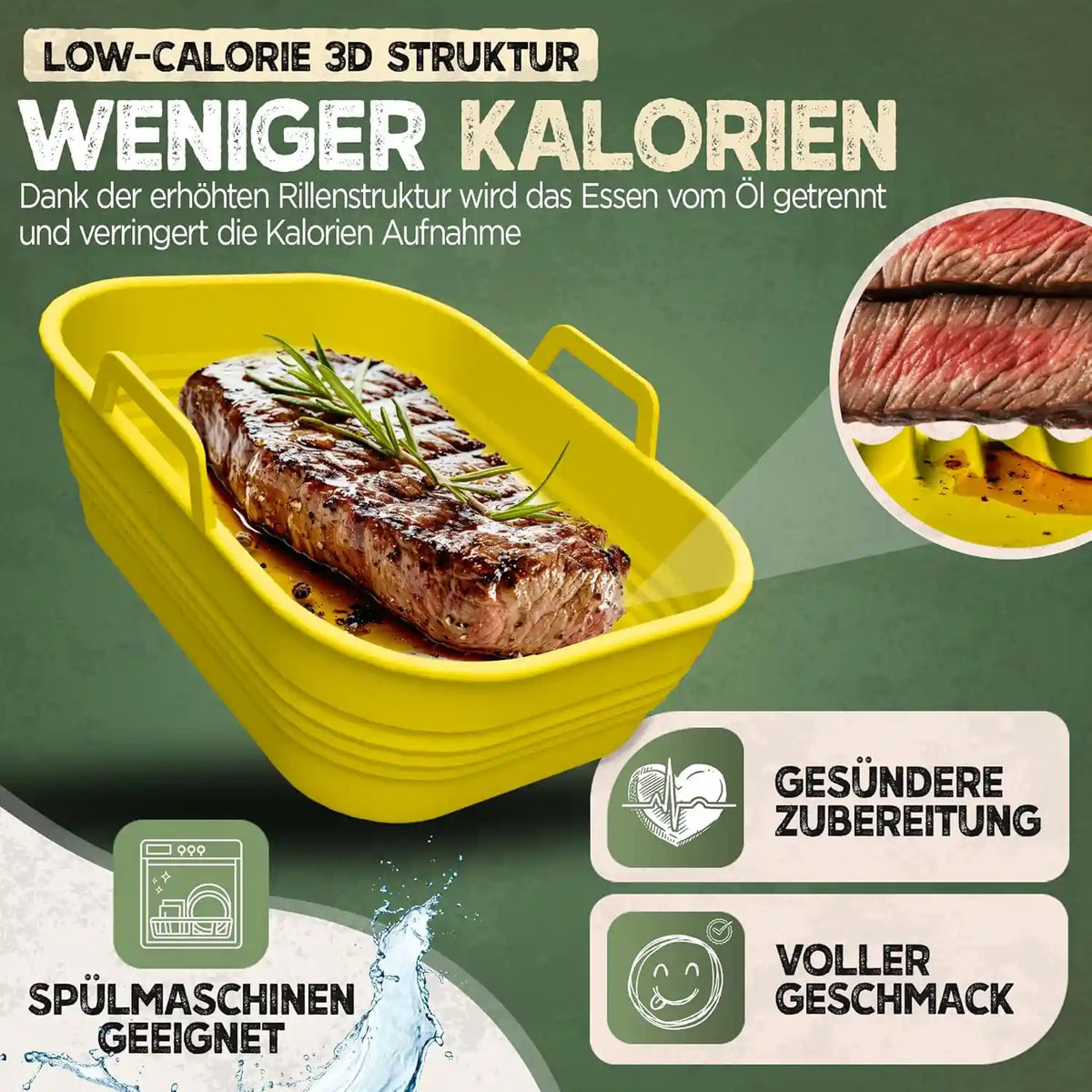 2er Set faltbare Silikonformen - Dual Zone