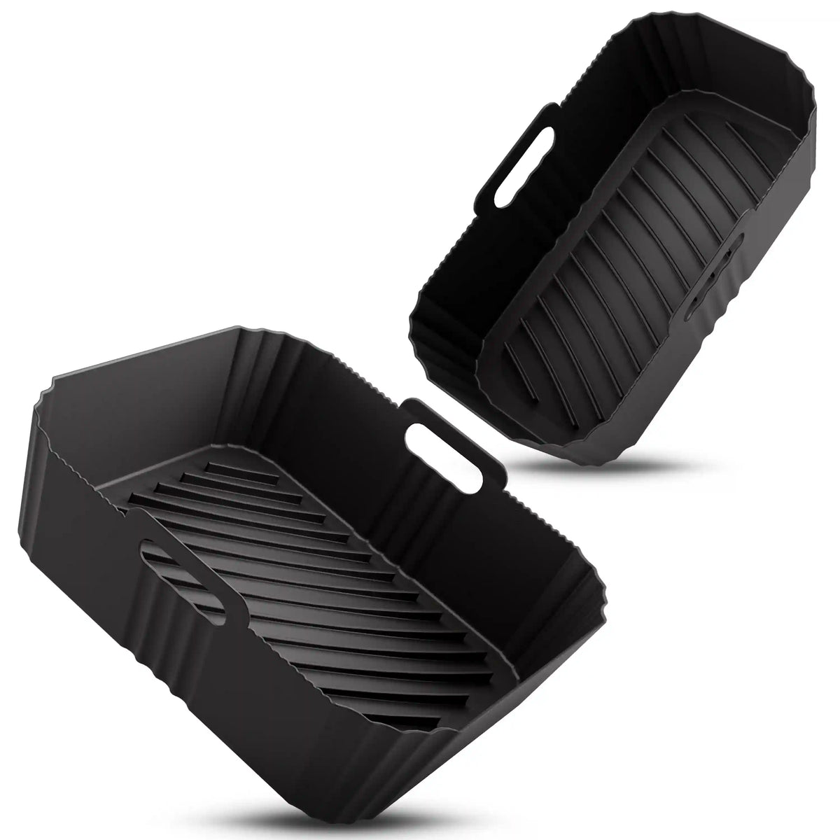 2er Set Silikonformen für Philips Dual Basket Airfryer in Midnight Black