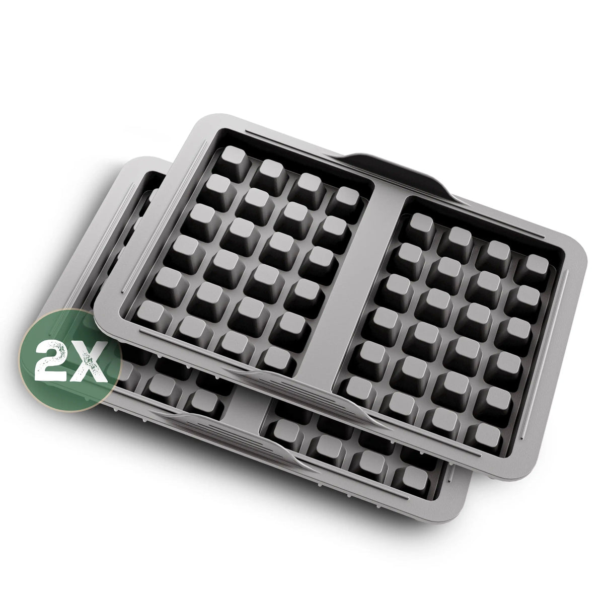 Waffeleinsatz aus Silikon Stone Grey