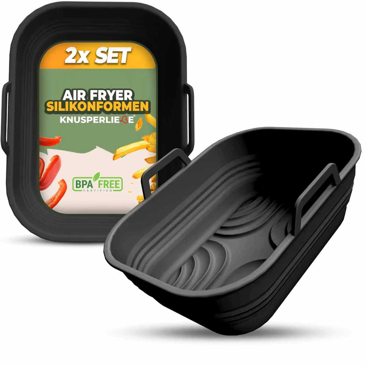 2er Set faltbare Silikonformen für Ninja Dual Zone in Midnight Black