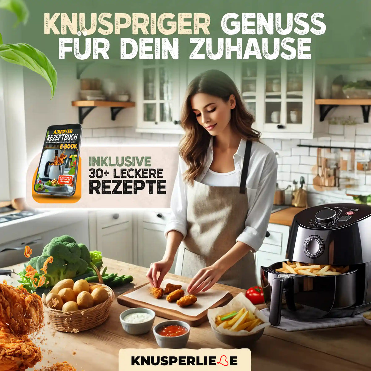 Heißluftfritteuse Backpapier eckig
