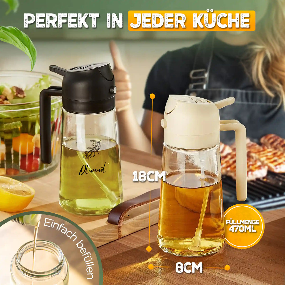 KNUSPERLIEBE Ölsprüher: perfekt in jeder Küche, mit Maßangaben
